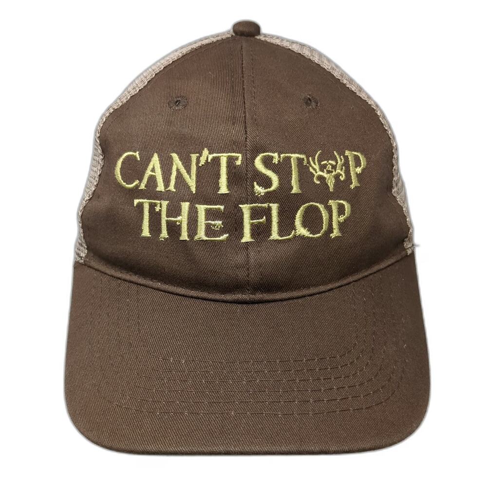 Bushnell Trucker Hat Brown One Size Can't Stop The Flop Hunting Mesh Snapback